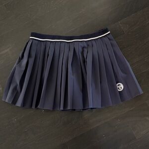 Sergio Tacchini Dark Blue Pleated Tennis Skirt